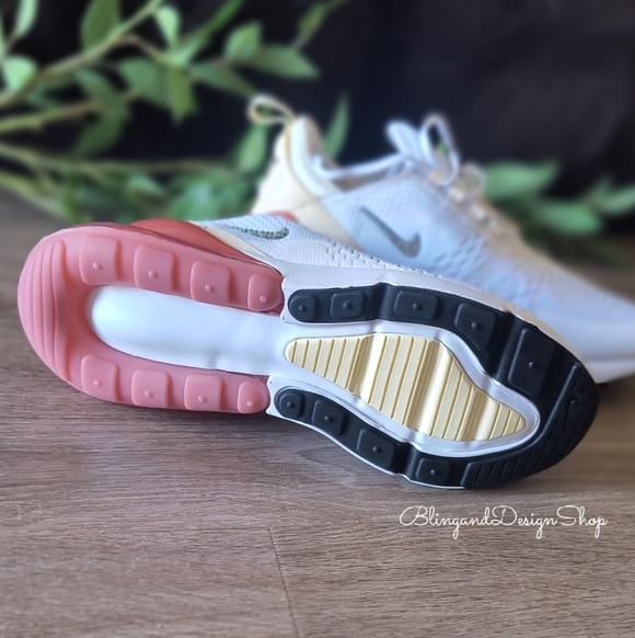 Bling Nike Women's Air Max 270 Sneakers Customized With Crystals Bling Shoes - Picture 6 of 7